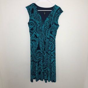 Enfocus Studio Empire Waist Printed work dress